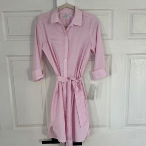 Foxcroft Pink Long Sleeve Shirt Dress